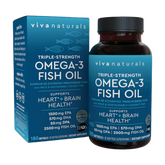 VIVANATURALS OMEGA-3 魚油支持心臟和大腦健康 180 粒軟膠囊
